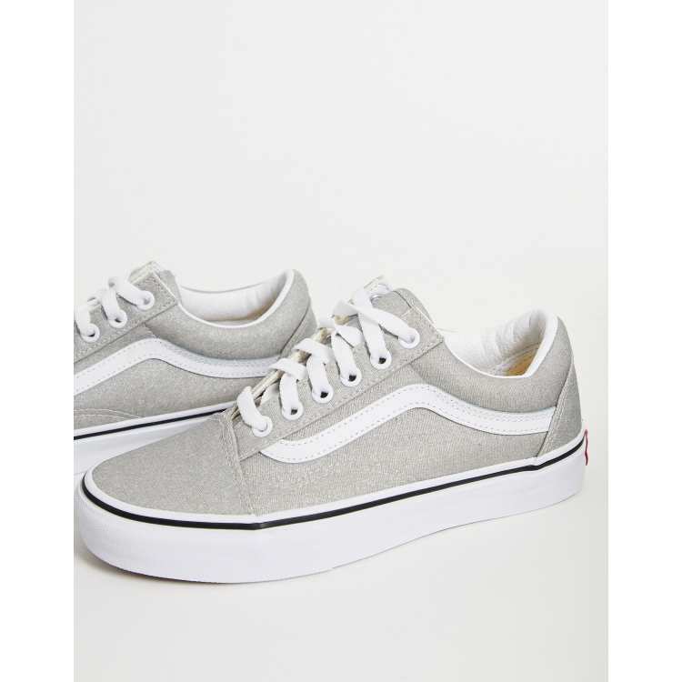 Vans old 2025 skool w silver