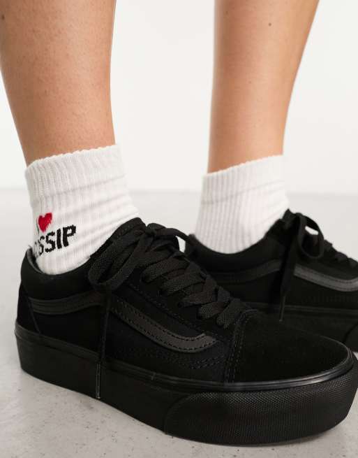 Vans old discount skool plataforma negras