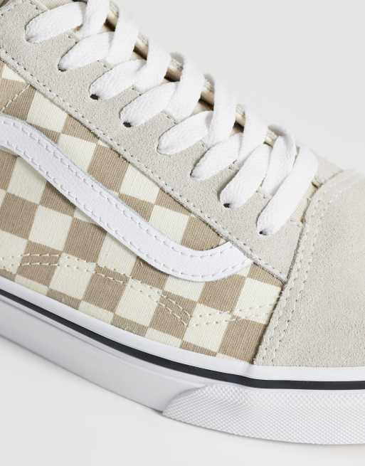Vans – Old Skool – Sneaker mit Schachbrettmuster in Beige, 3 von 5