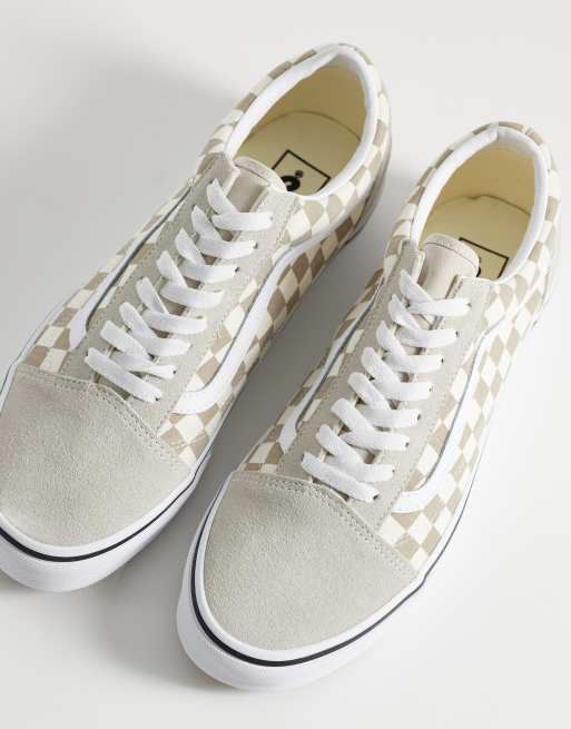 Vans – Old Skool – Sneaker mit Schachbrettmuster in Beige, 4 von 5