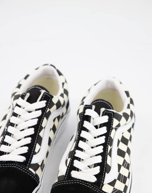 Vans Old Skool Sneaker mit Schachbrettmuster in WeiB und Schwarz ASOS