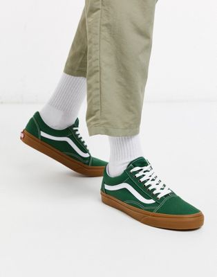 Vans Skool Sneaker With Gum Green ModeSens