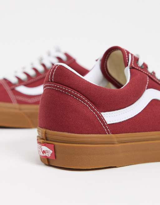 Vans rouge old school hot sale