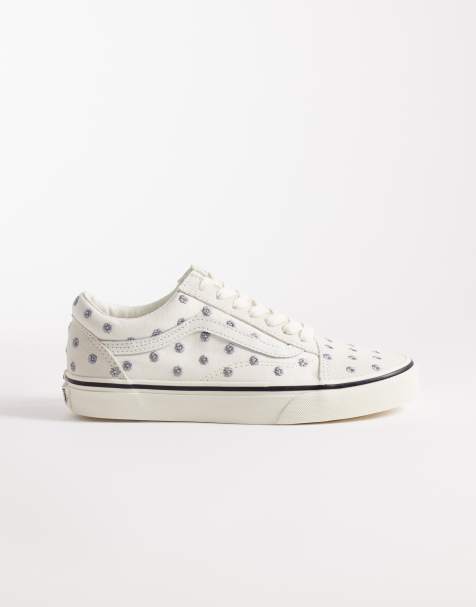 Vans - Old Skool - Sneakers bianche con ricamo floreale - view 1