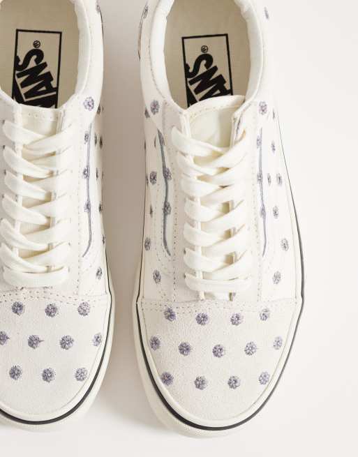 Vans - Old Skool - Sneakers bianche con ricamo floreale, 2 di 5