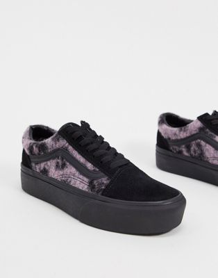 Vans Old Skool - Sneakers con plateau e stampa mista leopardata rosa e nere  | ASOS