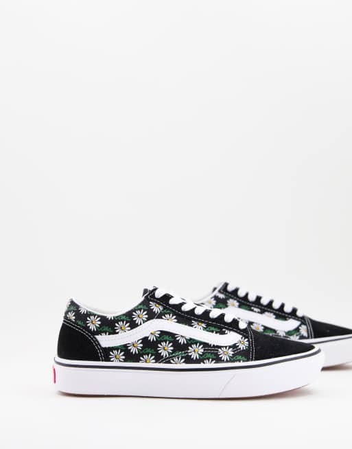 Vans nere con fiori deals