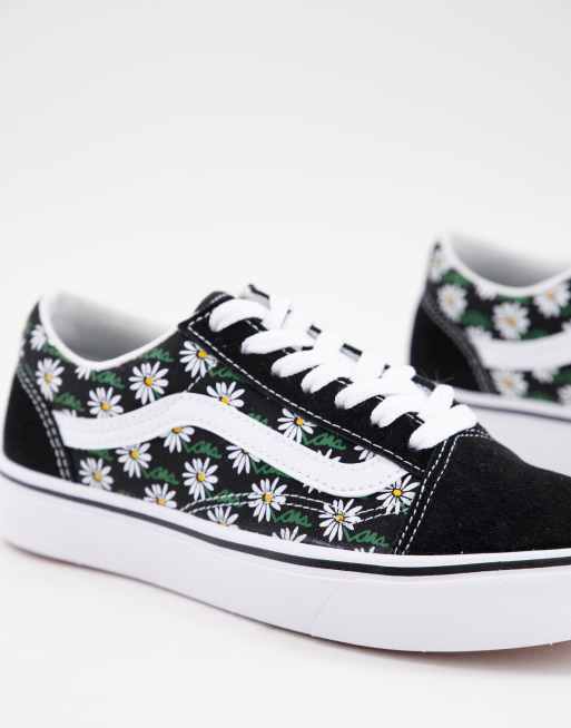 Vans Old Skool Sneakers con stampa a fiori colore nero
