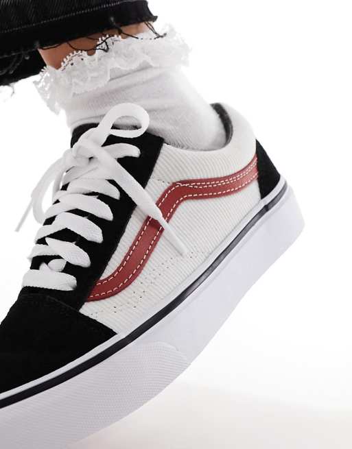 Vans old skool 2025 bianche e rosse