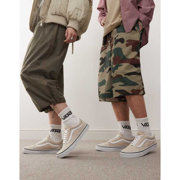 het spoor Ideaal Eigenwijs Vans Old Skool Sneakers In Beige | ASOS