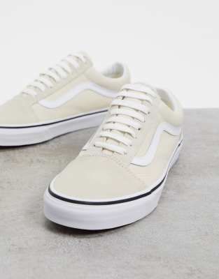 vans old skool birch & true white skate shoes