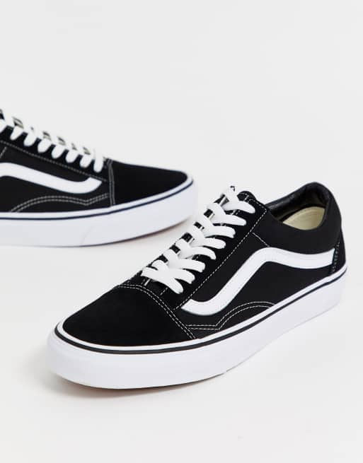 Vans black and white old deals skool trainers