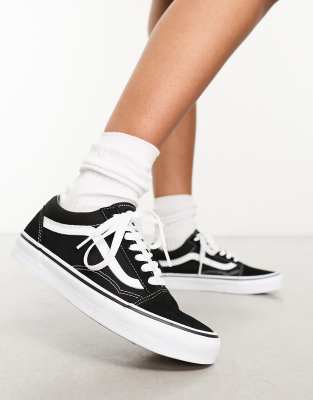 Vans Old Skool Sneakers In | Black White And ModeSens