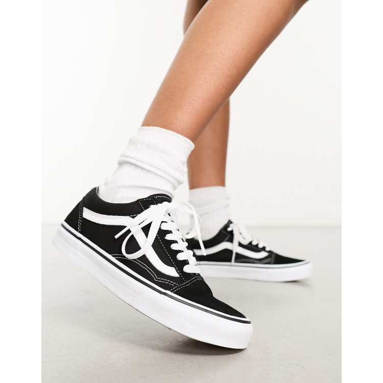 Centro de producción Registrarse Dedos de los pies Vans Old Skool sneakers in black and white | ASOS