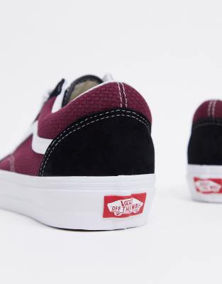 maroon black vans