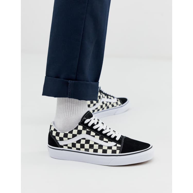 vans old skool checkerboard trainers