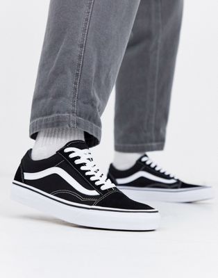 بريفيا Vans Old Skool Sneakers In Black/ White بريفيا