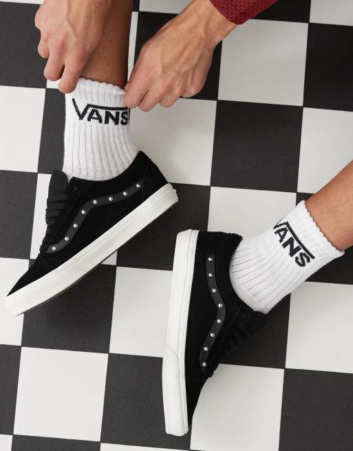 VANS★OLD SKOOL★スタッズ★兼用★SPIKES BLACK Vans Old Skool Spikes Black Skate Shoes | Zumiez