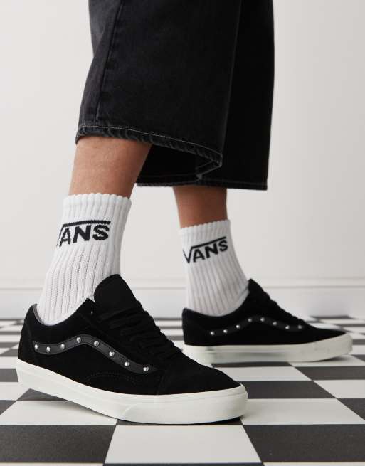Vans Old Skool sneakers in black with spike detail