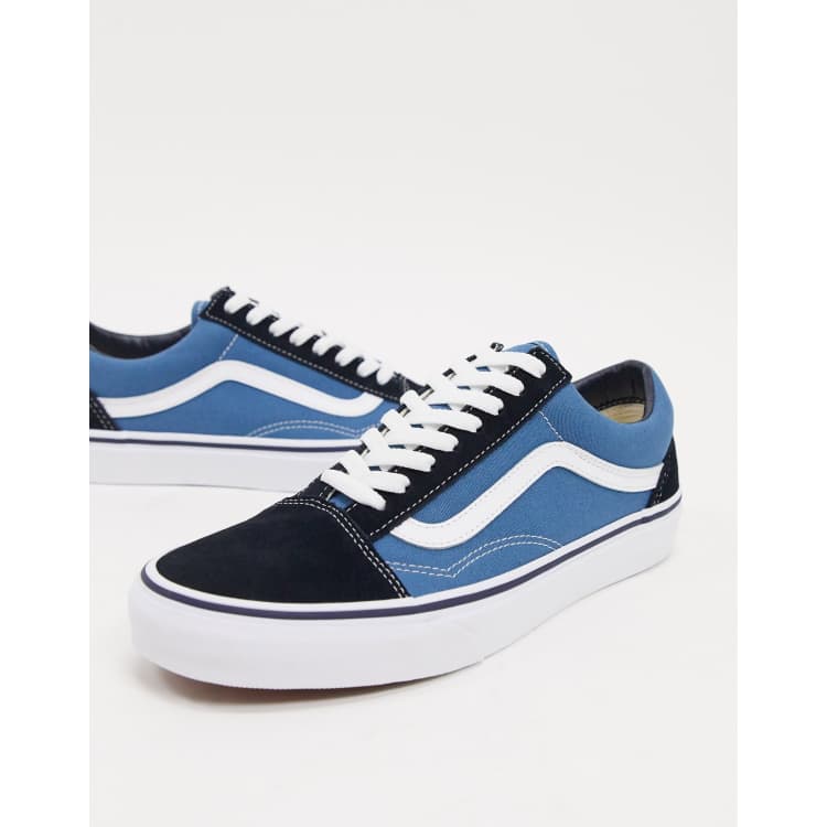 Blue black and sales white vans