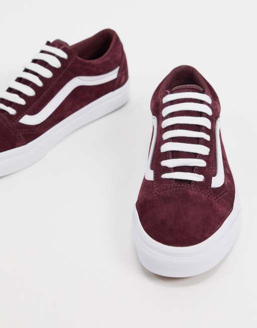 Vans - Old Skool - Sneakers in bordeauxrood en wit
