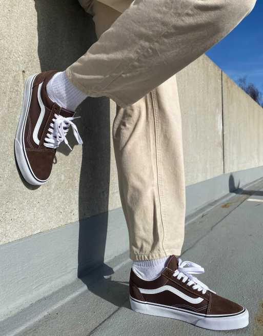 Brown shop vans fashion