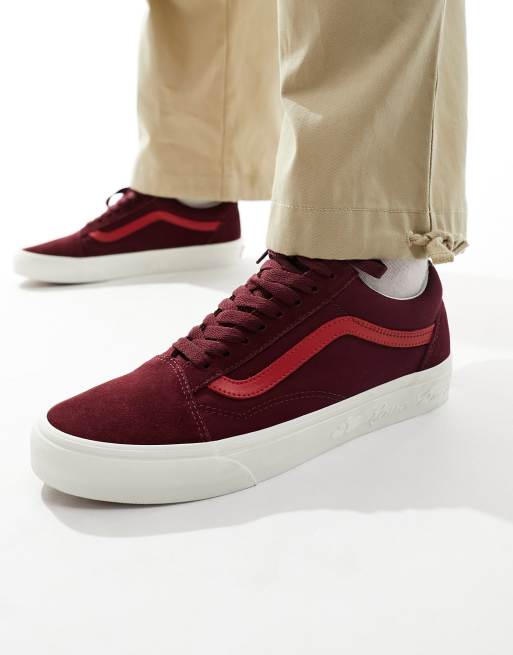 Burgundy vans size 4 best sale