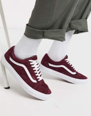 burgundy vans outfit