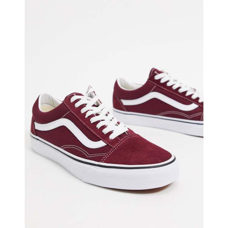 Vans, Shoes, Maroon Old Skool Vans Womens Size 65