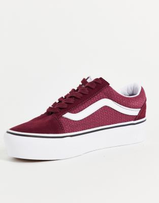 vans bordeaux camoscio