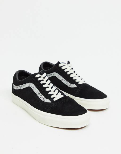 Vans old clearance skool nere camoscio