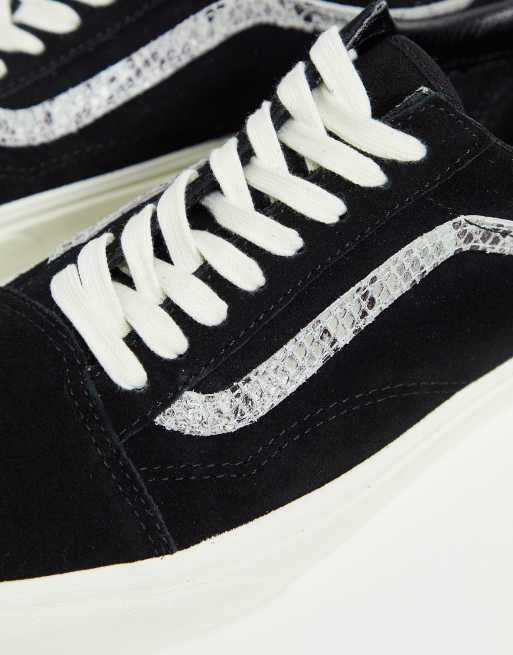 Vans Old Skool Sneakers in camoscio nere con dettaglio