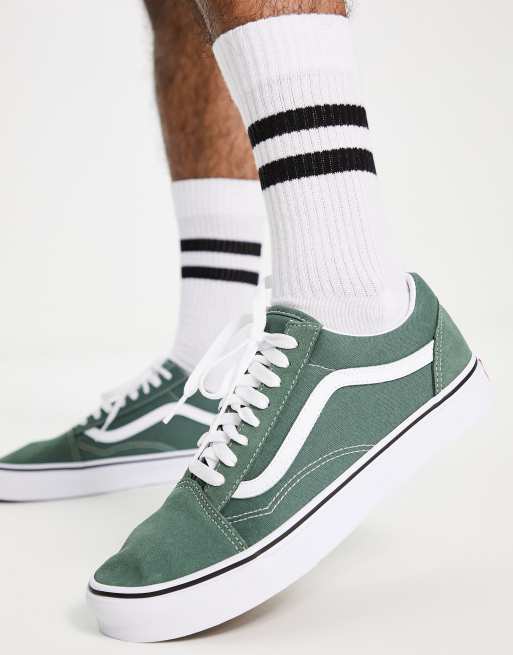 Green old skool deals vans womens