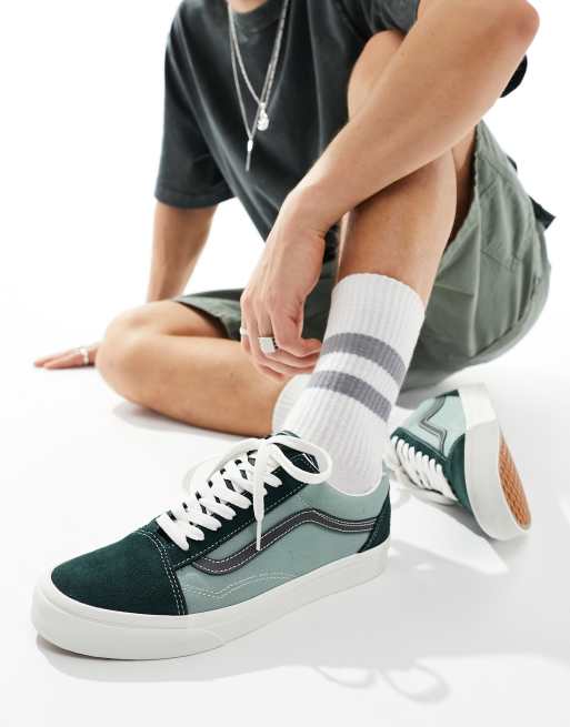 Vans Old Skool sneakers in earth tone green ASOS