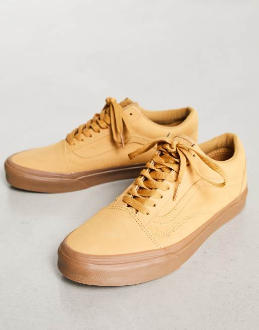 vans old skool tan leather