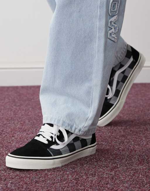 Vans Old Skool sneakers in gray checkerboard | ASOS