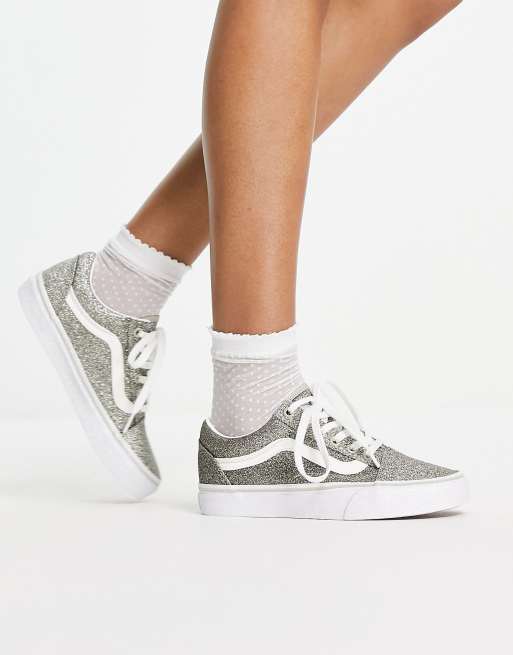 VANS Old Skool Glitter white shoes for women