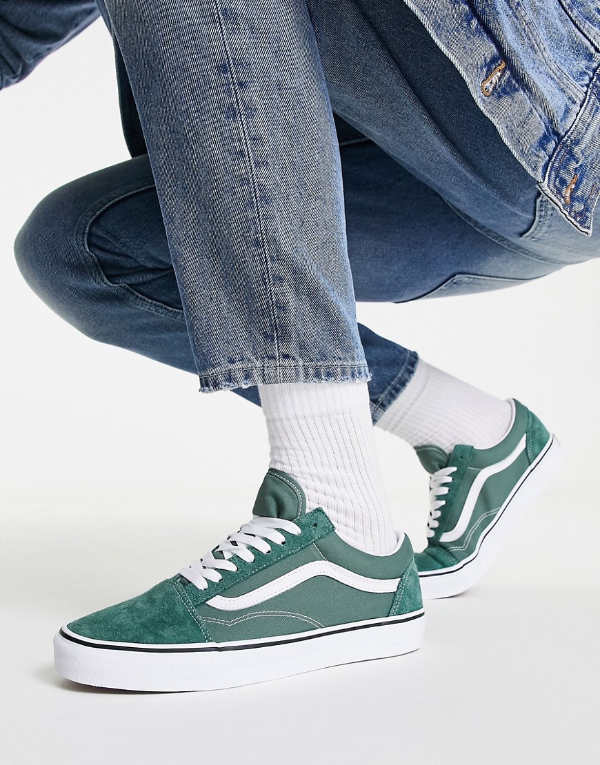 Vans Old Skool sneakers in green and white