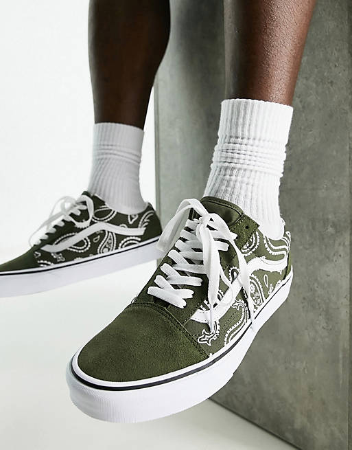 Vans Old Skool sneakers in green bandana print | ASOS