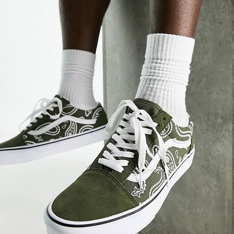 Vans Old Skool sneakers in green bandana print
