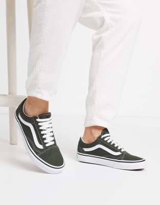 vans green white