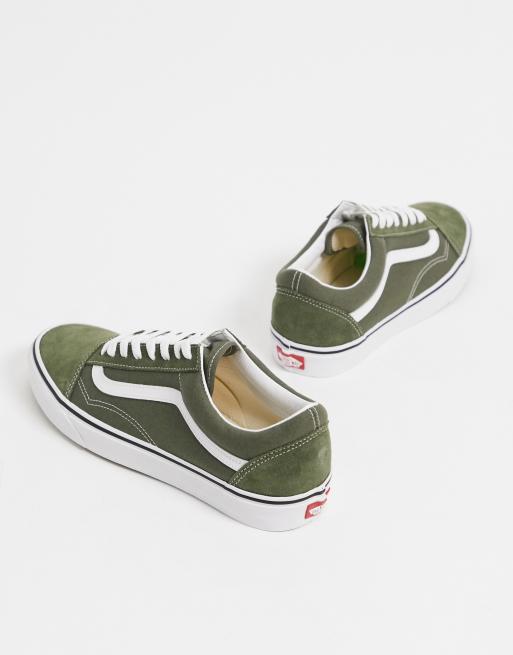 Vans old cheap skool moss green