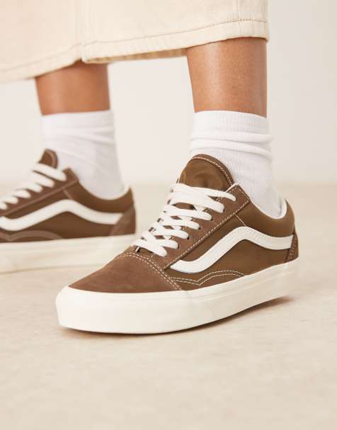 Vans - Old Skool - Sneakers in kastanjebruin met details in gebroken wit - view 1