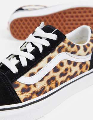 white vans leopard stripe