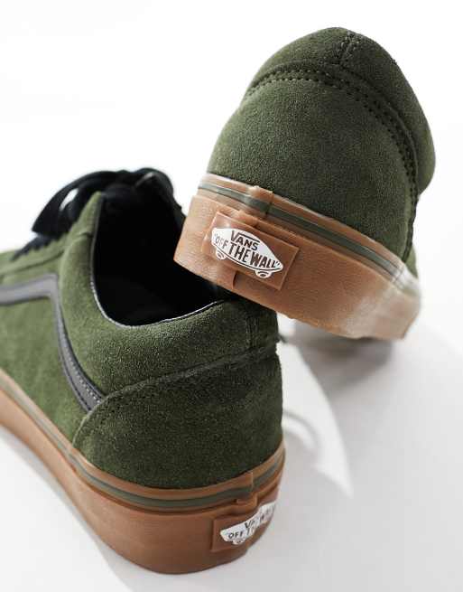 Green vans sale gum sole