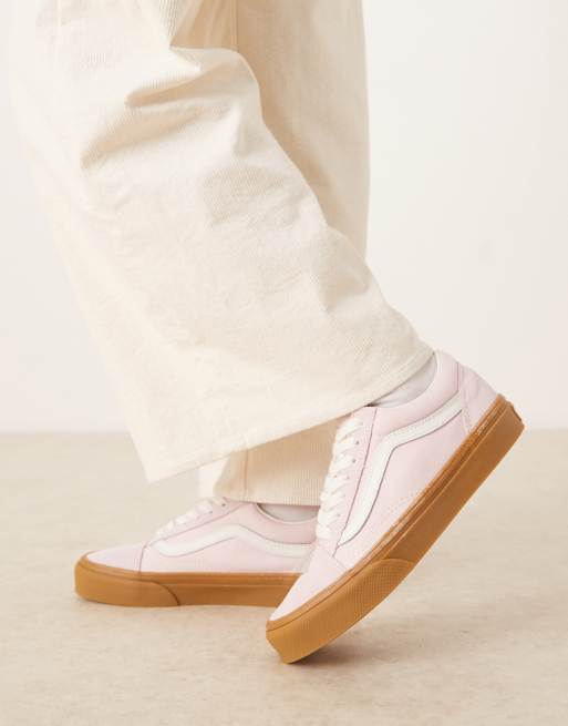 Vans Old Skool sneakers in light pink with gum sole , 4 of 5