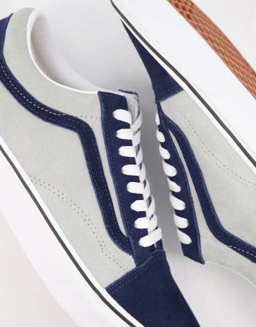 Vans Old Skool - Sneakers in marineblauw en grijs, 3 van 4