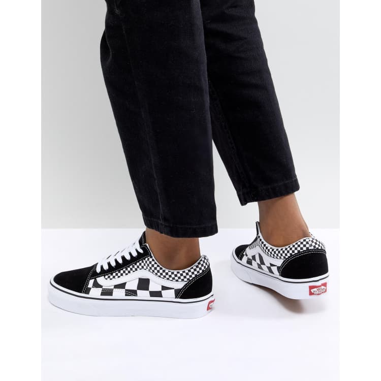 Checkered old skool vans on sale outfit