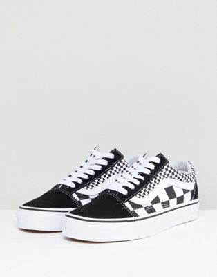 vans mix checkerboard old skool sneaker