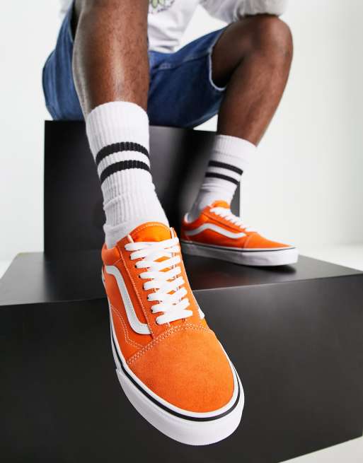 Orange best sale old skool